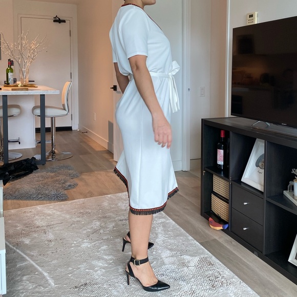 Bohemian Zara midi wrapped around with belt and fringe - Picture 3 of 3